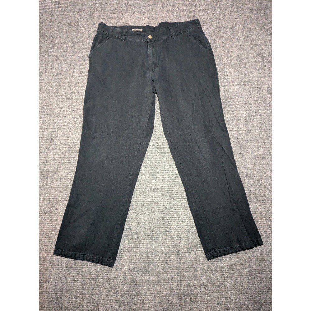 Southern Marsh Mens Black Canvas Pants With Brown Trim‎ Preppy Size 36x30